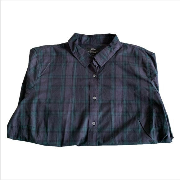 J. CREW Women's Slim Stretch Perfect Shirt in Black Watch Tartan Sz 16 - Picture 6 of 7